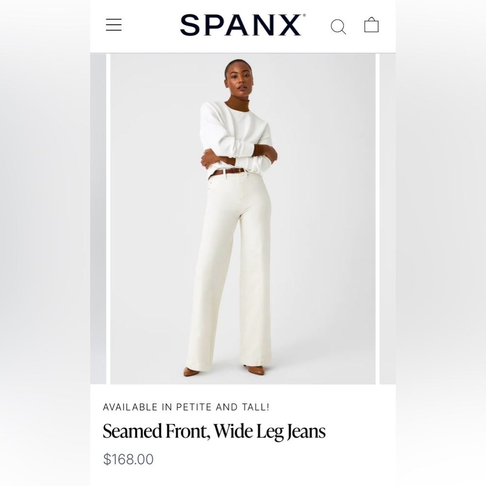 Spanx Seamed Front Wide Leg Pants